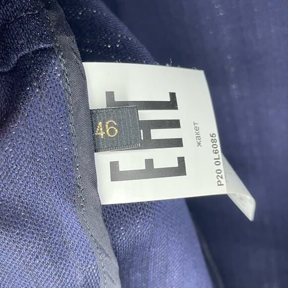 Les Copains Navy Stripe One Button Blazer Size 46 (M) - Picture 2 of 15